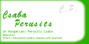 csaba perusits business card